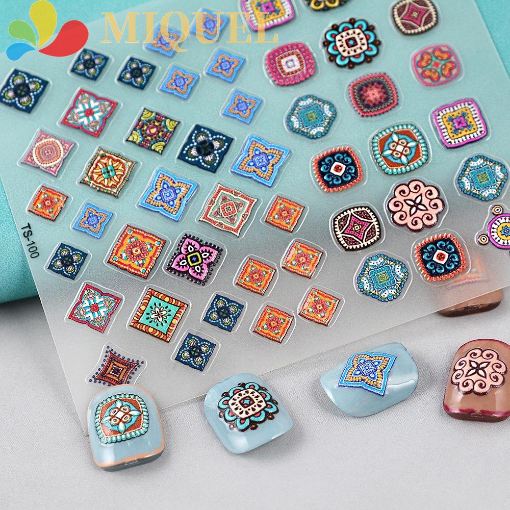 Miếng Dán Trang Trí Móng Tay Họa Tiết Thắt Nơ Phong Cách Bohemia Dành Cho Nữ