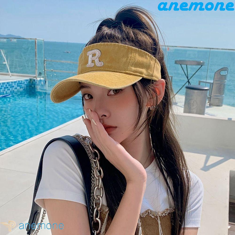 Mũ Lưỡi Trai Nửa Đầu Chống Nắng Thêu Chữ Thời Trang Mùa Hè Cho Nữ