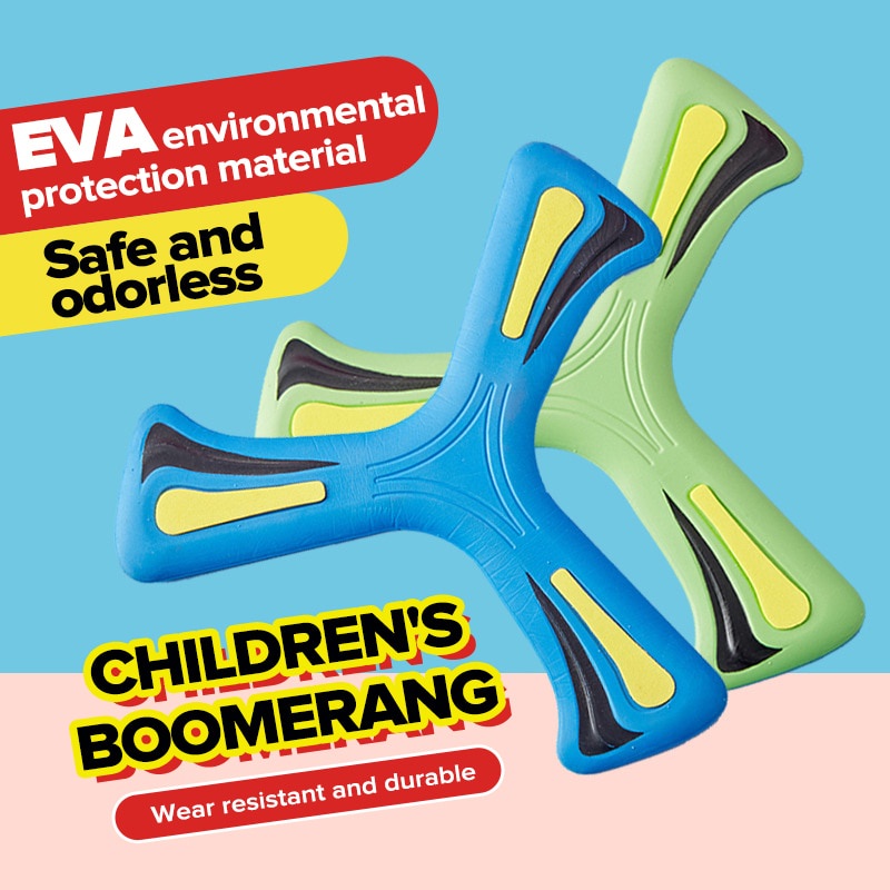 Boomerang 3 Lá Ném Ngoài Trời Chất Liệu Xốp EVA, Đồ Chơi Tương Tác Đồ Chơi Vận Động Ngoài Trời
