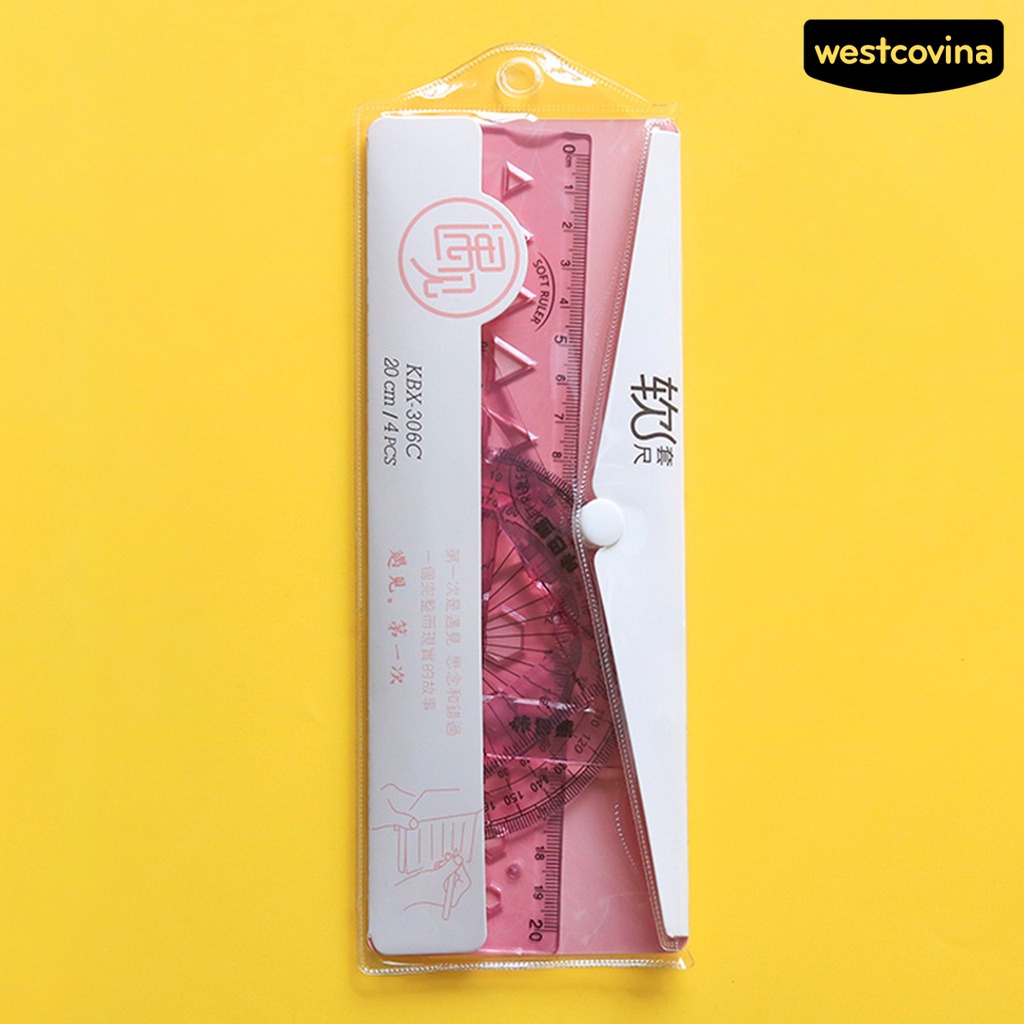 [COD]♪Bộ 4 Thước Đo Mềm Trong Suốt Độ Chính Xác Cao