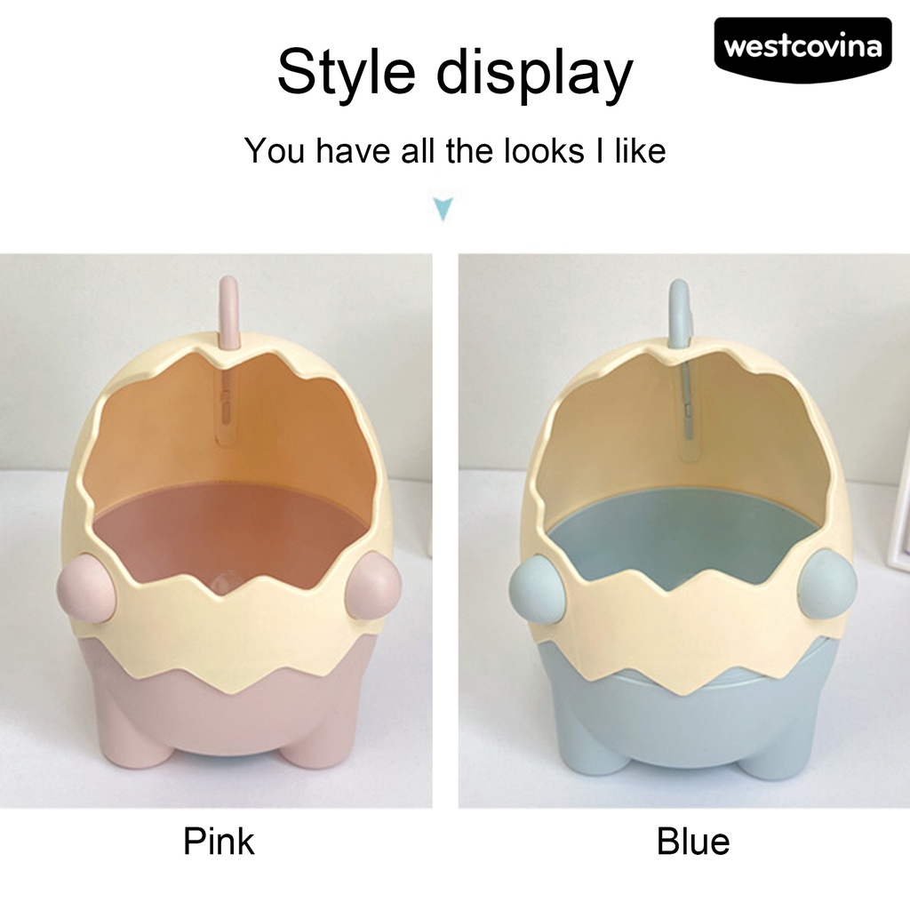 [COD]♪Hộp Đựng Bút / Cọ Trang Điểm Hình Khủng Long Hoạt Hình Dễ Thương Có Thể Tháo Rời