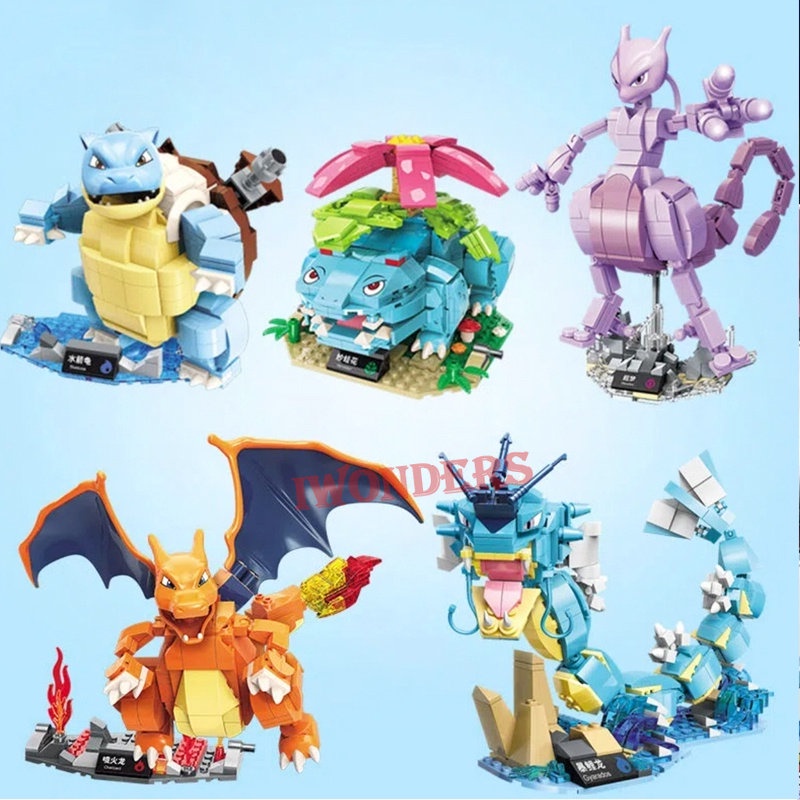 Mewtwo Out of Print Charmander Pikachu Charizard Đồ Chơi Khối Lắp Ráp Sáng Tạo Phù Hợp Làm Quà
