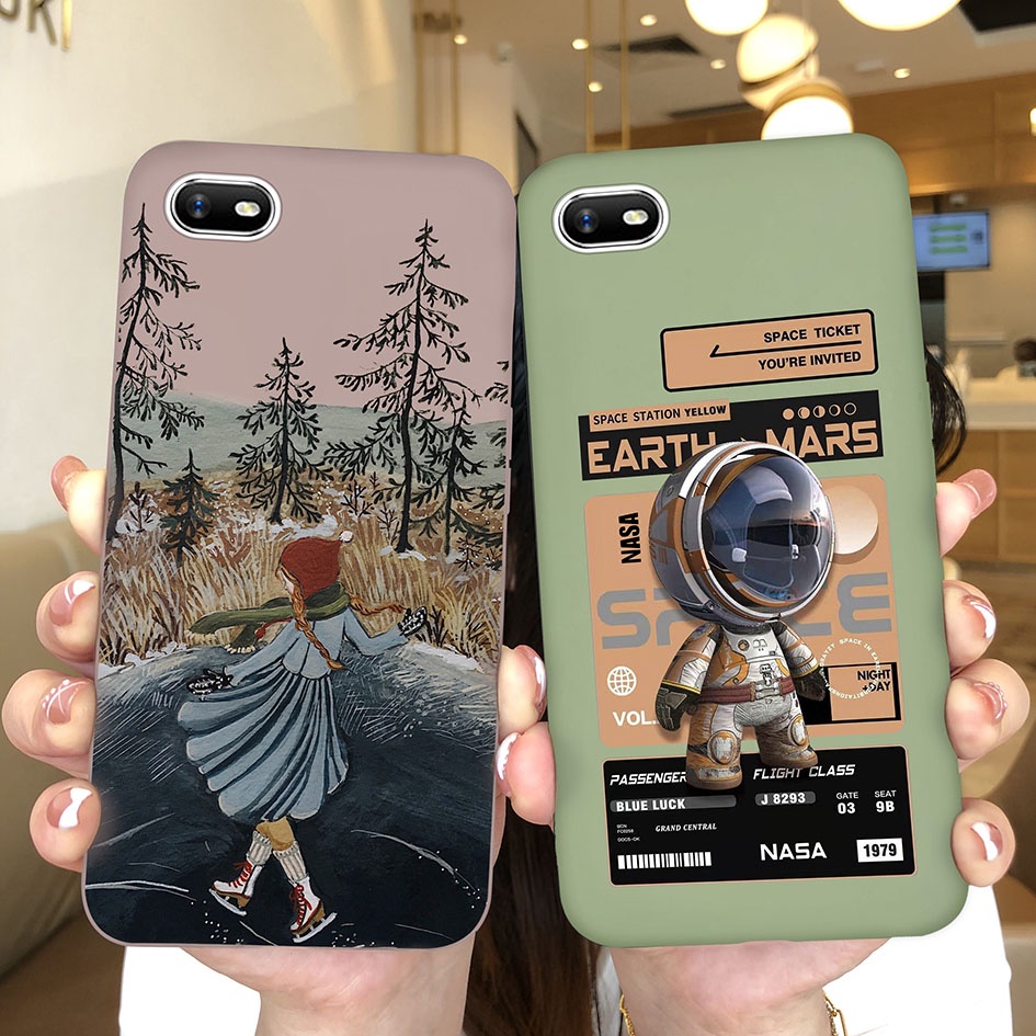 Ốp Điện Thoại Silicon Chống Sốc Hình Hoa Cho Oppo A1k Realme C2 Realme C 2 Oppo A1 k A 1 k RealmeC 2