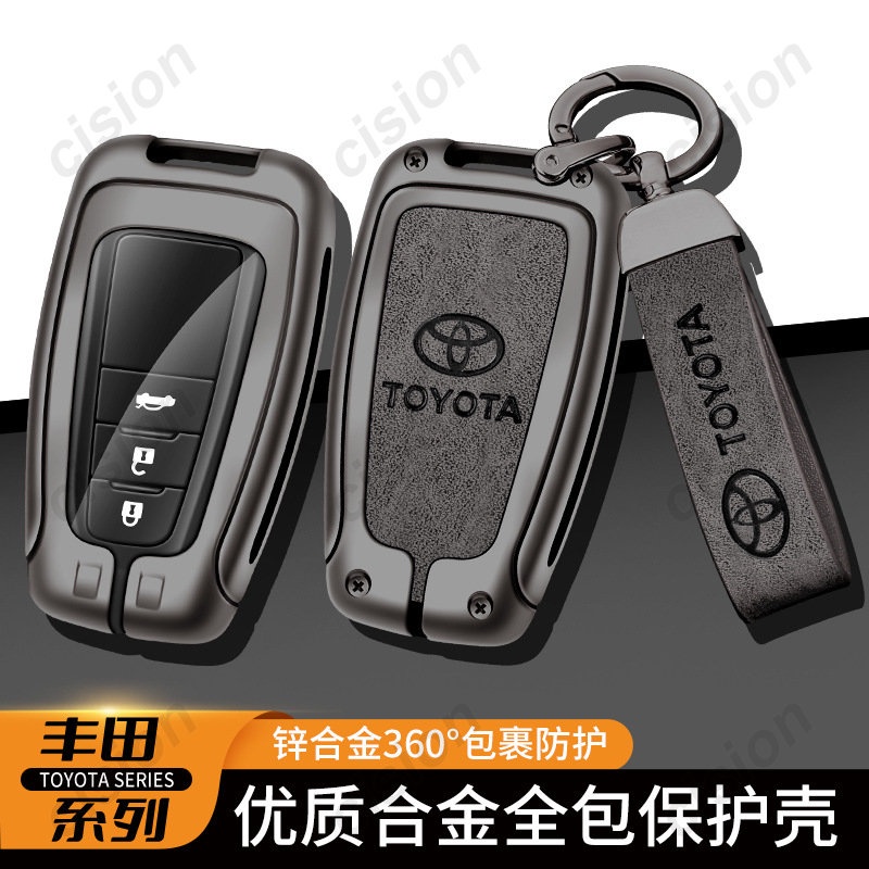 Vỏ Bọc Chìa Khóa Điều Khiển Từ Xa Bằng Da Và Hợp Kim Kẽm Cho Toyota RAV4 CHR Camry Corolla Altis Corolla Cross Highlander Harrier Venza Land Cruiser Prado Avalon
