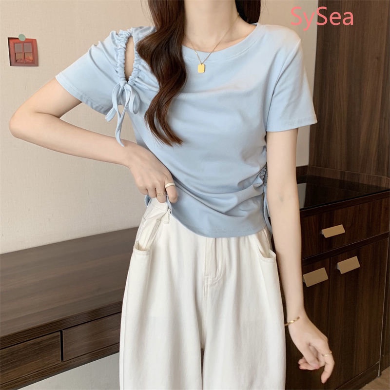 Áo Sơ Mi Phối Dây Rút Thời Trang Mùa Hè Dành Cho Nữ