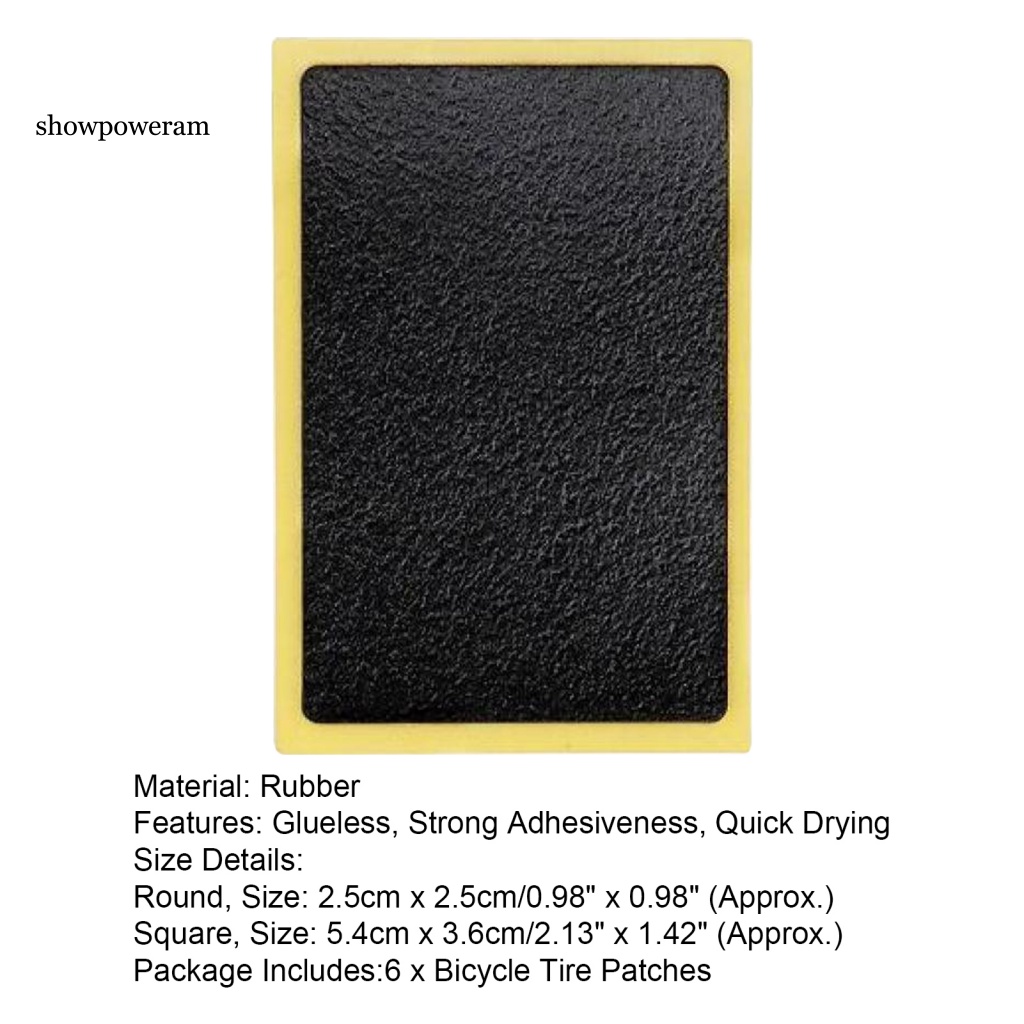 Set 6 Miếng Vá Lốp Xe Đạp Tiện Dụng Chất Lượng Cao
