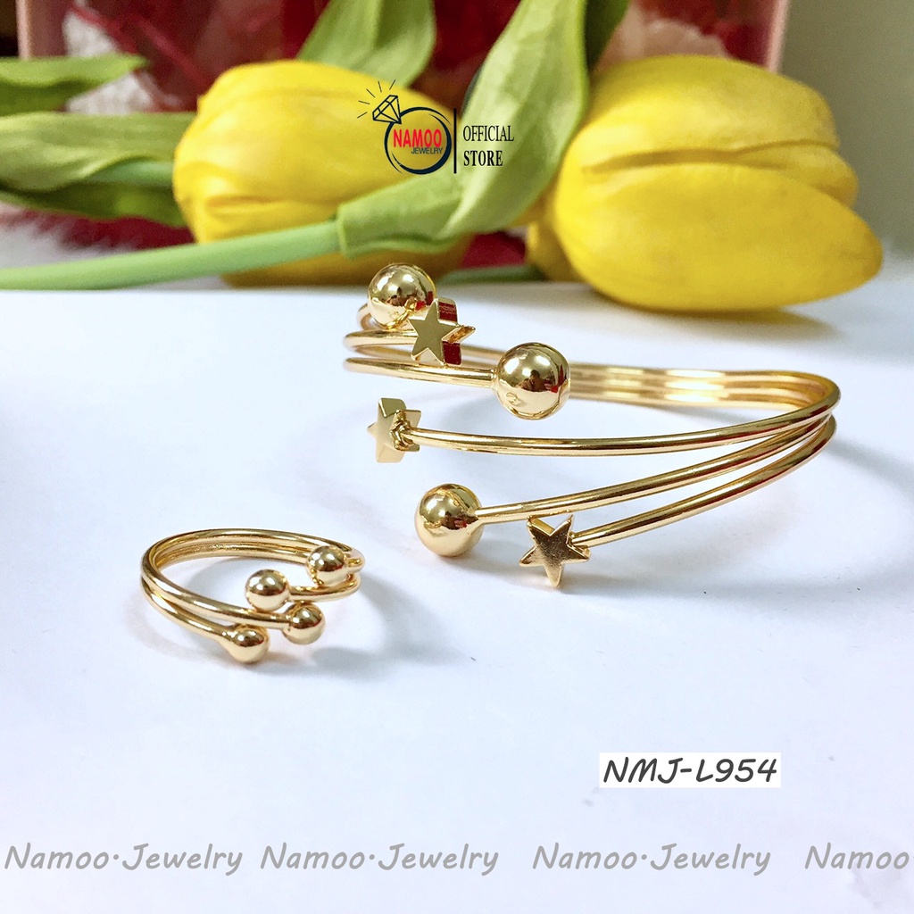 Lắc tay Và Nhẫn Nguyên Bộ 2 món L954 N954 Cực Xinh có thể tự chỉnh độ rộng