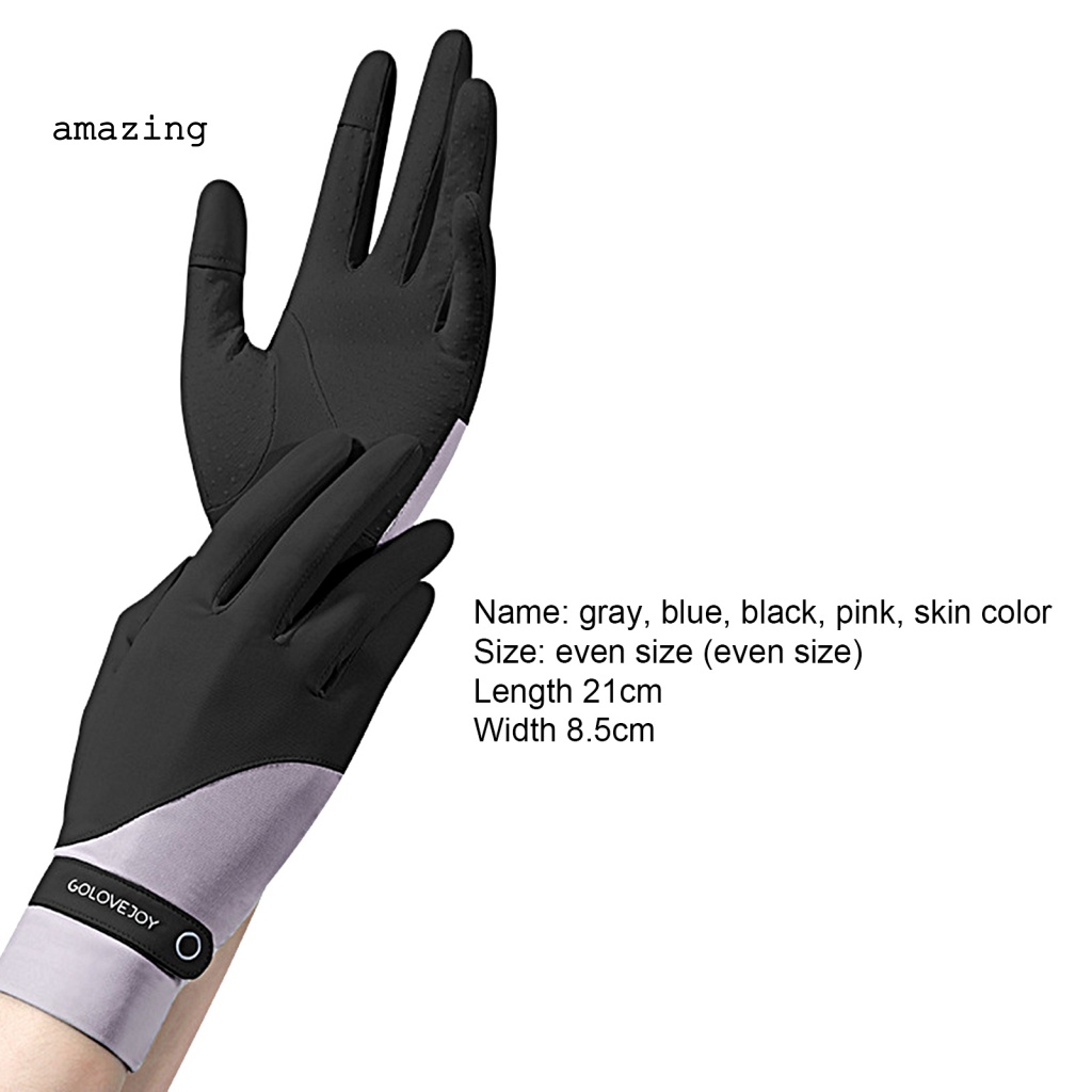 1 Đôi Găng Tay Chạy Xe Đạp Chống Nắng Màu Trơn Dành Cho Nữ