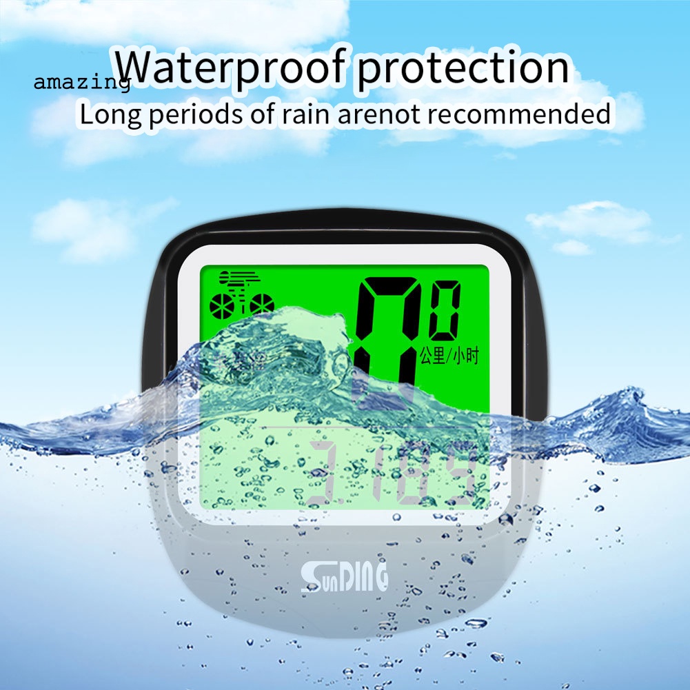 Đồng Hồ Đo Tốc Độ Xe Đạp Có Dây Sunding SD-568AE