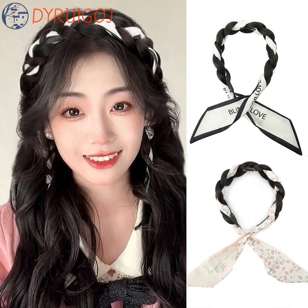 Tóc Giả Thắt Nơ Ruy Băng Màu Nâu / Đen Tự Nhiên Dành Cho Nữ