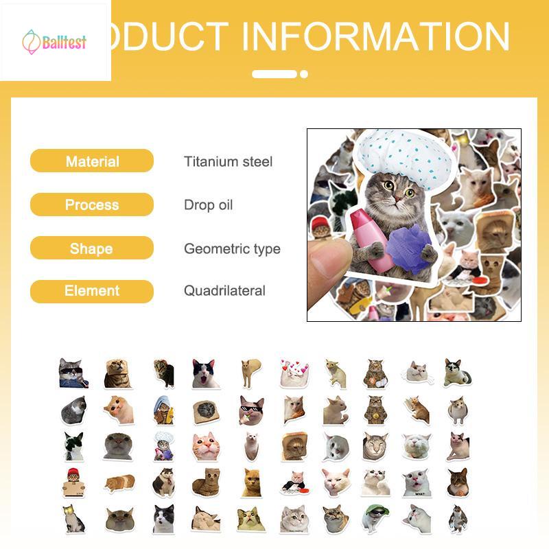 💜Combo 50 Sticker Meme chống nước sticker dán laptop, điện thoại, đàn guitar, mũ bảo hiểm