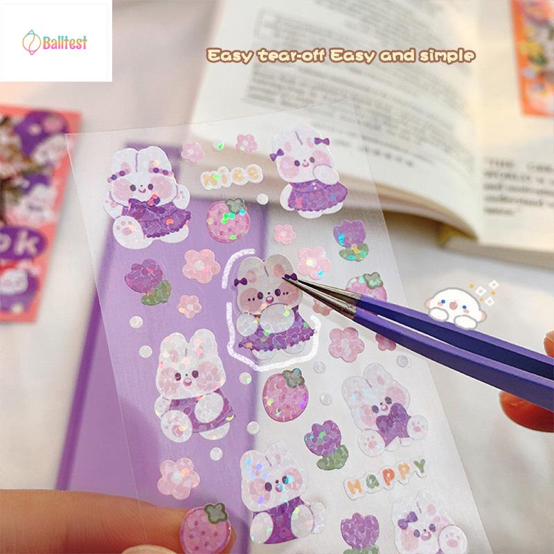 💜Sticker Lấp Lánh Phong Cách Hàn Quốc Trang Trí DIY Laptop, Sách Vở Học Tập