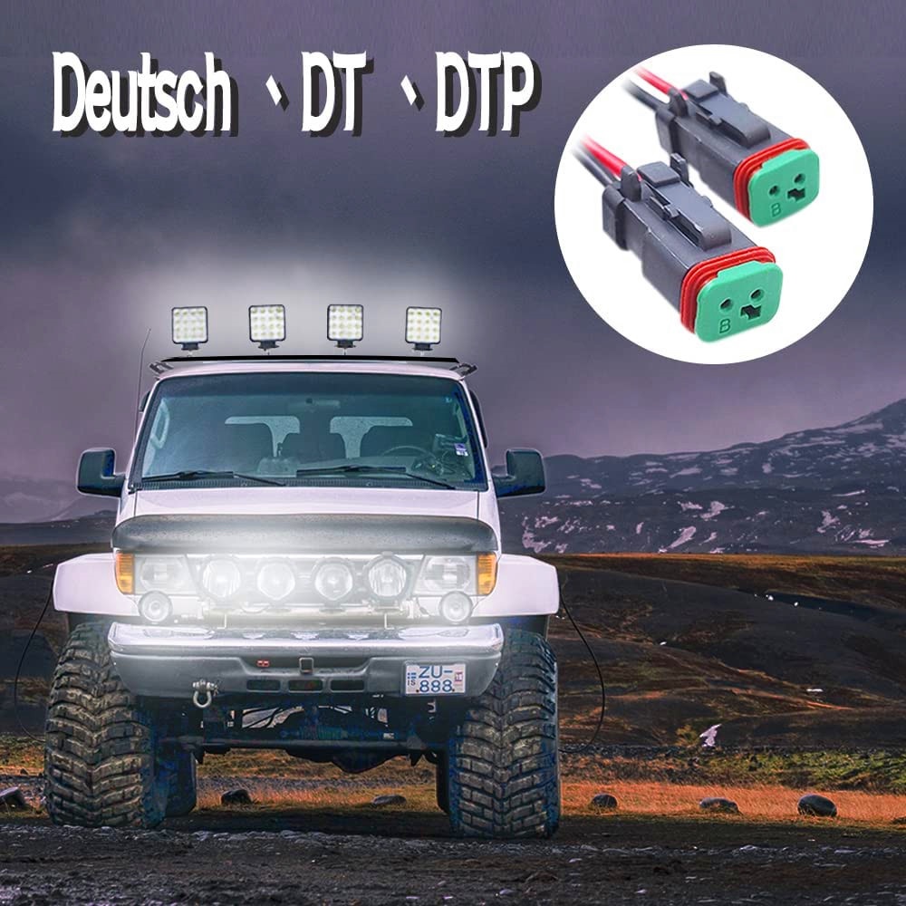 2PC Deutsch DT Bộ Chia Hình Chữ Y Bộ Chuyển Đổi Dây Cho Đèn Pha Retrofit Hình Chữ Y Deutsch DT DTP K