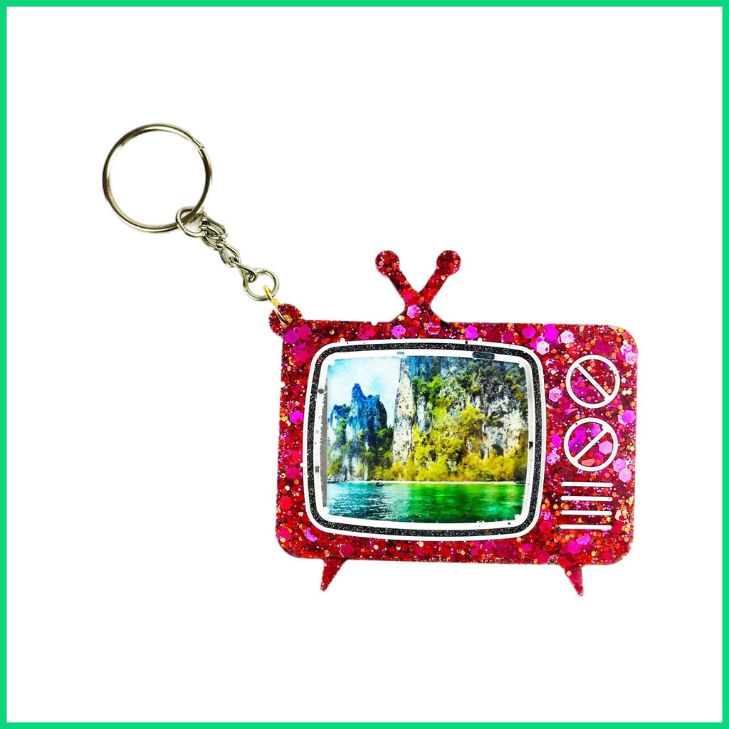 Khuôn Silicone Làm Móc Khóa / Mặt Dây Chuyền Thủ Công DIY Hình TV Mini