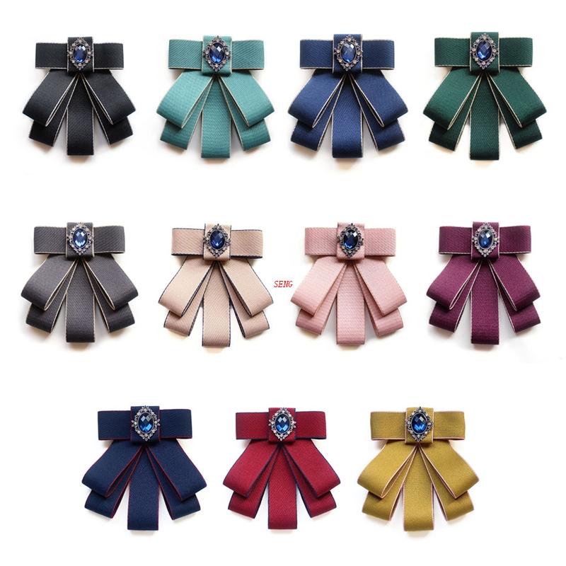 Ghim Cài Áo Hình Nơ Đính Đá Pha Lê Thời Trang Có Thể Điều Chỉnh