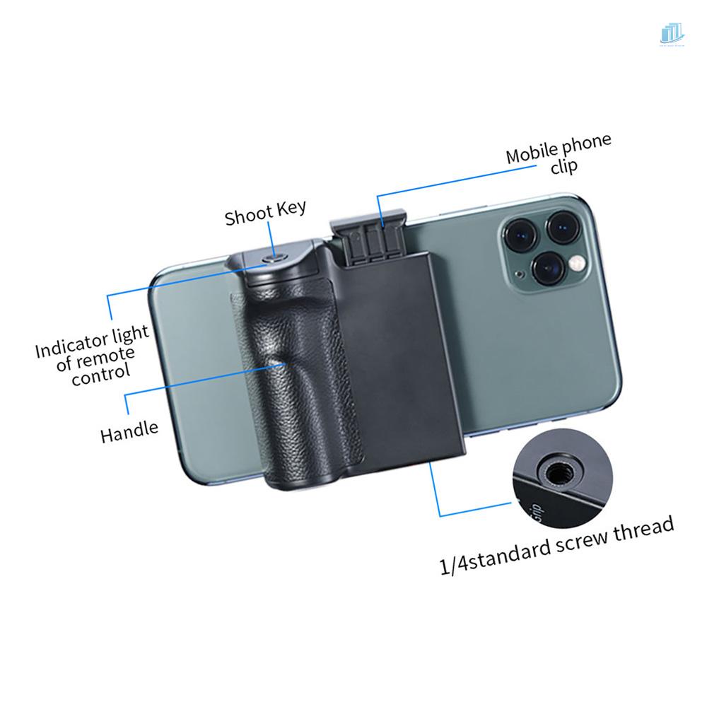 Tay Cầm Chụp Ảnh Selfie 3 Trong 1 Bằng PU Chống Rung Lắc Cho Điện Thoại Android iOS