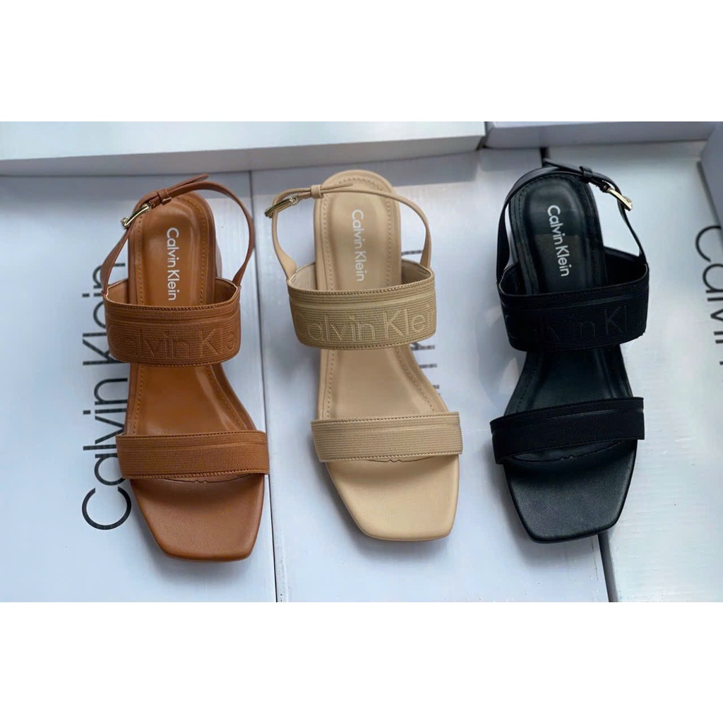 Sandal CK quai sau, gót trụ 5m