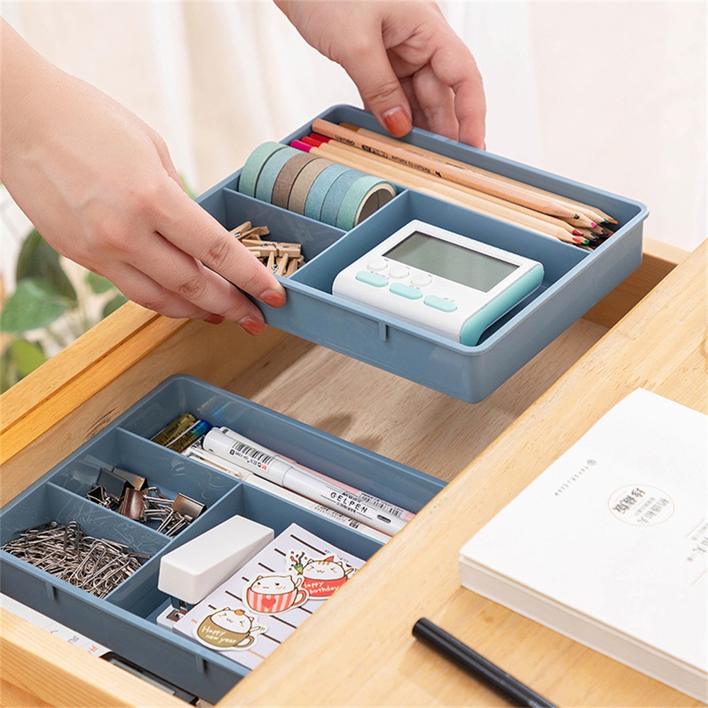 Ngăn Kéo Nhà Bếp Tổ Chức Màu Trắng Trong Suốt Ngăn Kéo Chia Tiết Kiệm Không Gian Khay Bán