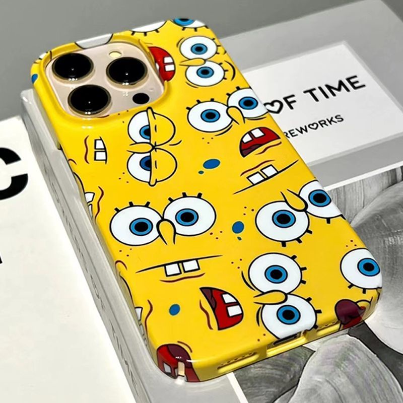 Ốp Điện Thoại Cứng Hình SpongeBob Cho Iphone13 14Pro Maxxsmax mini127P / X8NO