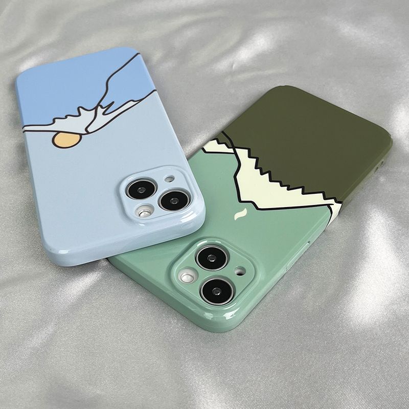 Ốp Điện Thoại Cứng In Hình Núi Tuyết Cho iPhone1214pro7 / xr xs8 / 11 13