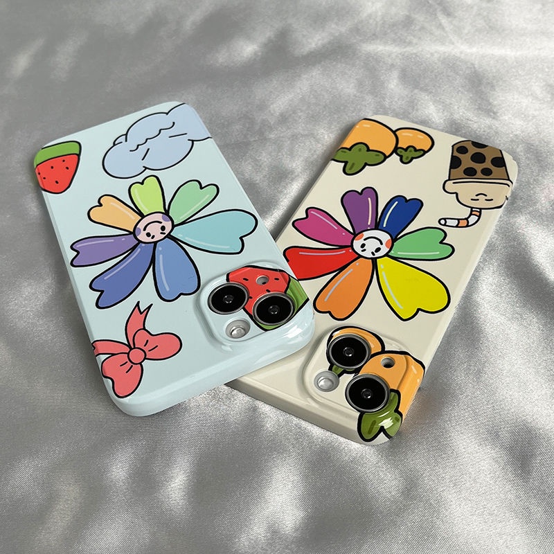 Ốp Điện Thoại Cứng Họa Tiết Hoa Hướng Dương Nhiều Màu Cho Iphone 11 78 12 14promax xs 13 Xr 8IOO