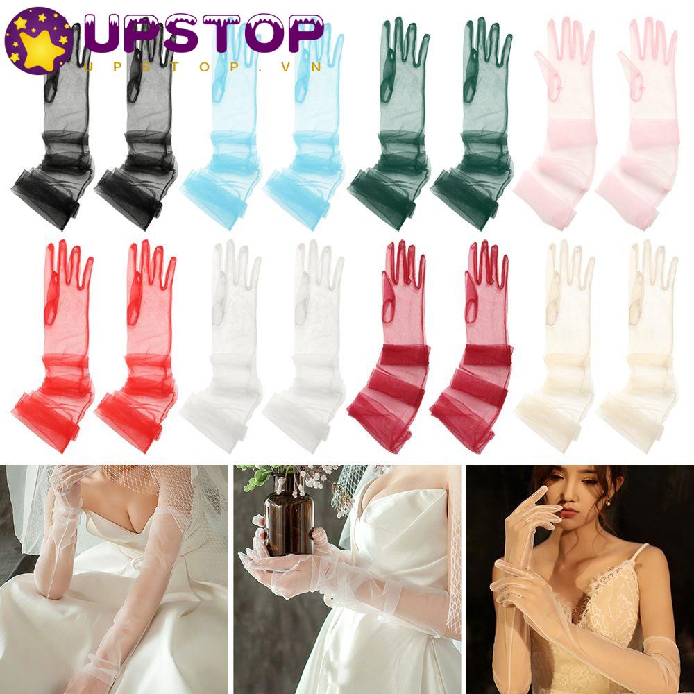 1 Đôi Găng Tay Vải Tuyn Sang Trọng Cho Cô Dâu
