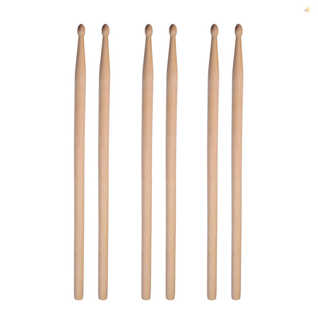 Bộ 3 Cặp Gậy Đánh Trống 5A 5A Kèm Túi Đựng Tiện Dụng