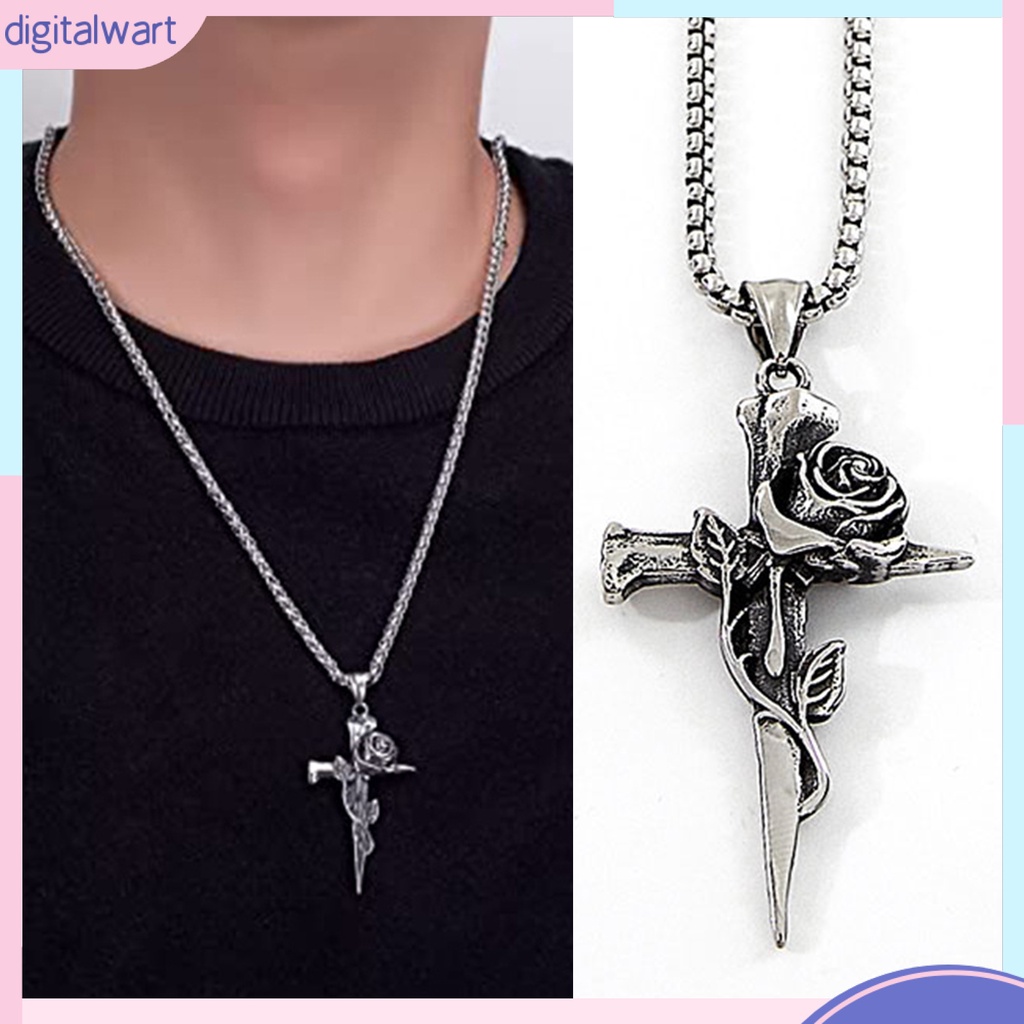 Vòng cổ Hai Mặt Hình Thánh Giá Phong Cách Retro Dành Cho Nam