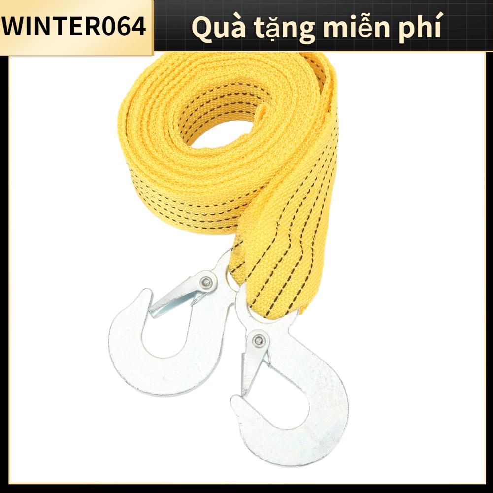 Winter064 Dây đai kéo ô tô 4m 3T có móc Thép Polypropylene cường độ cao cho xe tải rơ moóc khẩn cấp