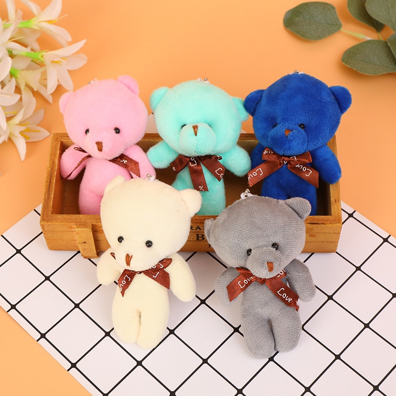 Gấu Bông Teddy Mini 12cm Dùng Để Trang Trí Túi Xách / Móc Khóa
