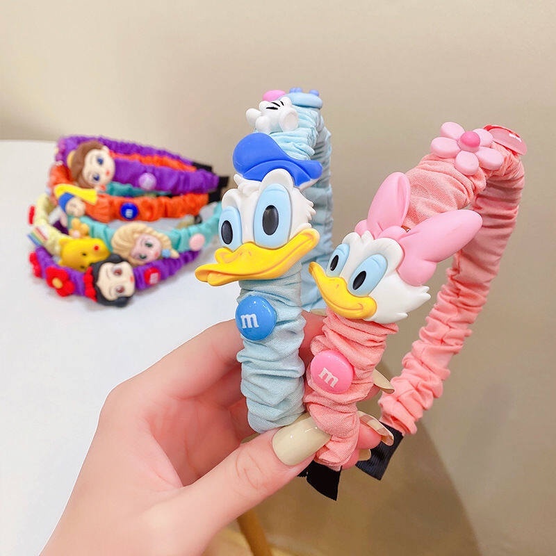 Băng Đô Cài Tóc Xếp Ly Kiểu Công Chúa Hoạt Hình Phong Cách Hàn Quốc Dễ Thương Thời Trang Cho Bé Gái