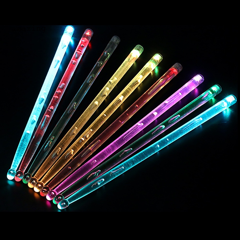 1 Cặp Dùi Gõ Trống Có Đèn LED Nhiều Màu 3 Chế Độ 7A / 5A