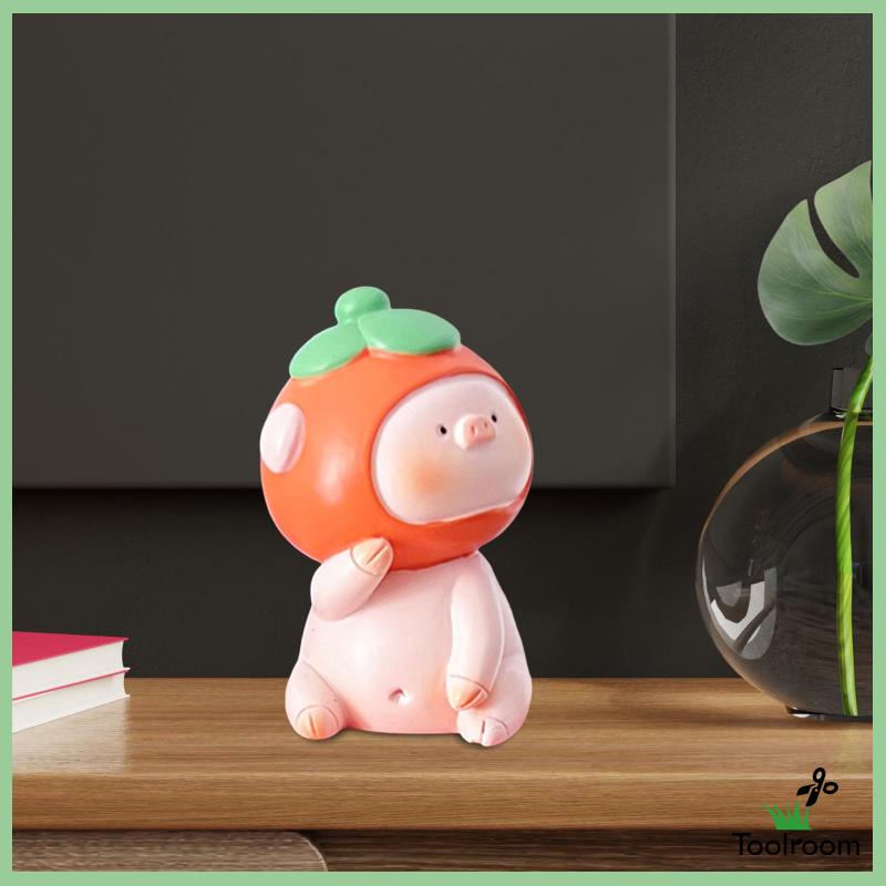 Mô Hình Chú Heo Ngộ Nghĩnh Bằng Nhựa Resin Trang Trí Bàn Trà