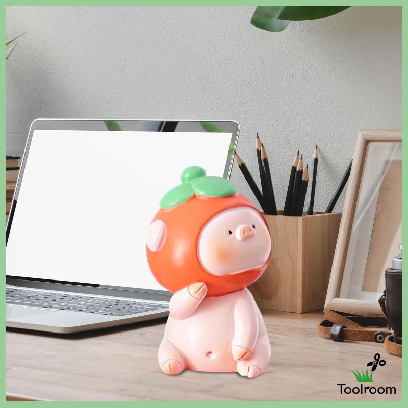 Mô Hình Chú Heo Ngộ Nghĩnh Bằng Nhựa Resin Trang Trí Bàn Trà