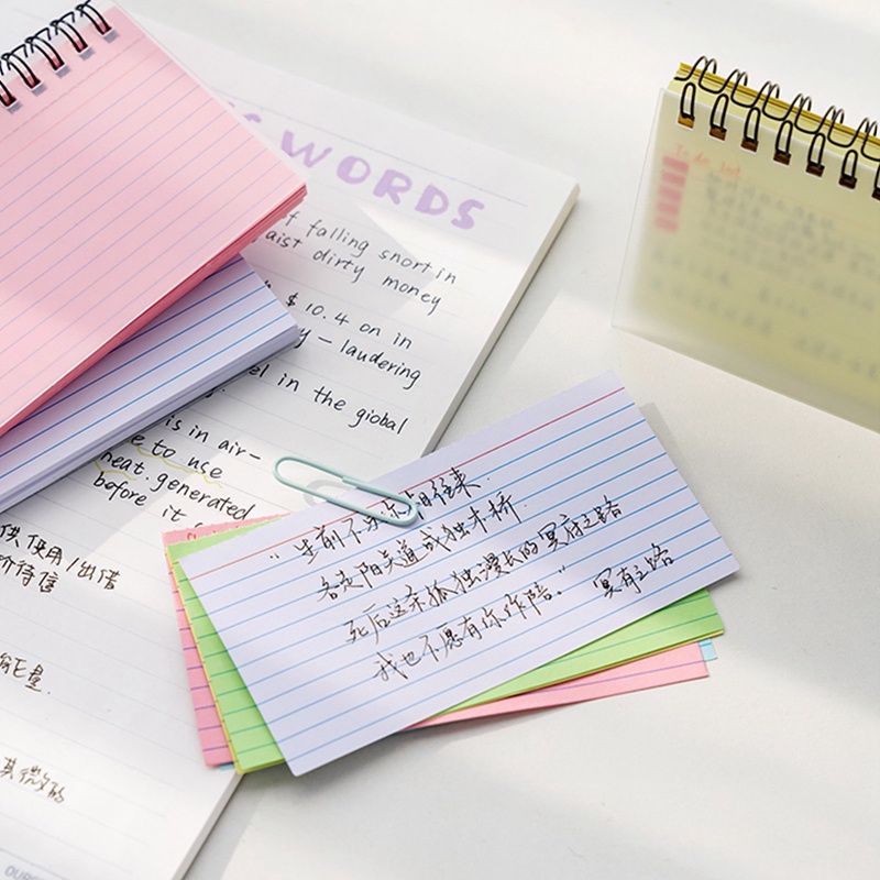 Set 50 Tấm Thẻ Chỉ Số 5x3 Inch Kèm Bao Đựng Hai Thẻ Ghi Âm Tiện Dụng