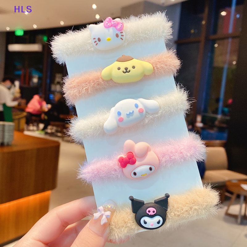 Dây Cột Tóc Cao Su Họa Tiết Hoạt Hình Sanrio cinnamon Đơn Giản Cho Nữ