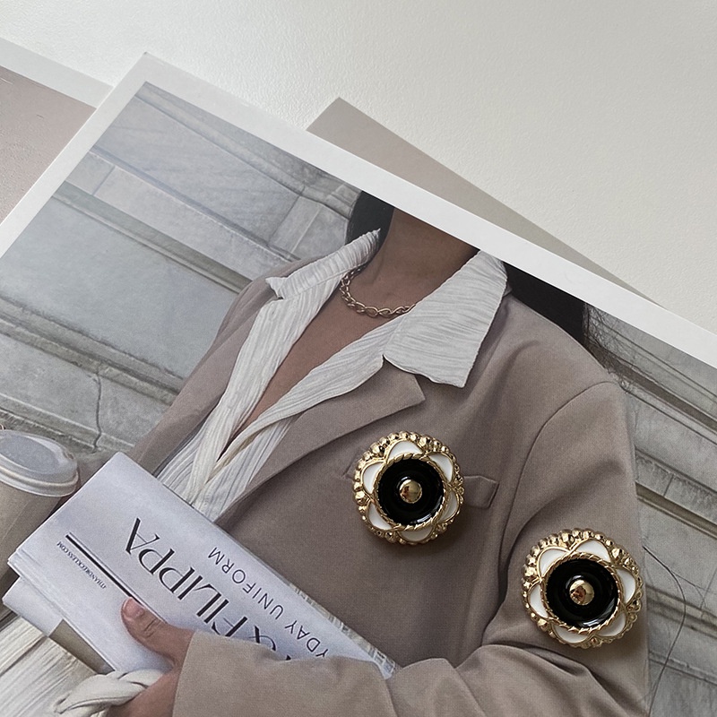 Set 5 Nút Áo Kim Loại Hình Bông Hoa