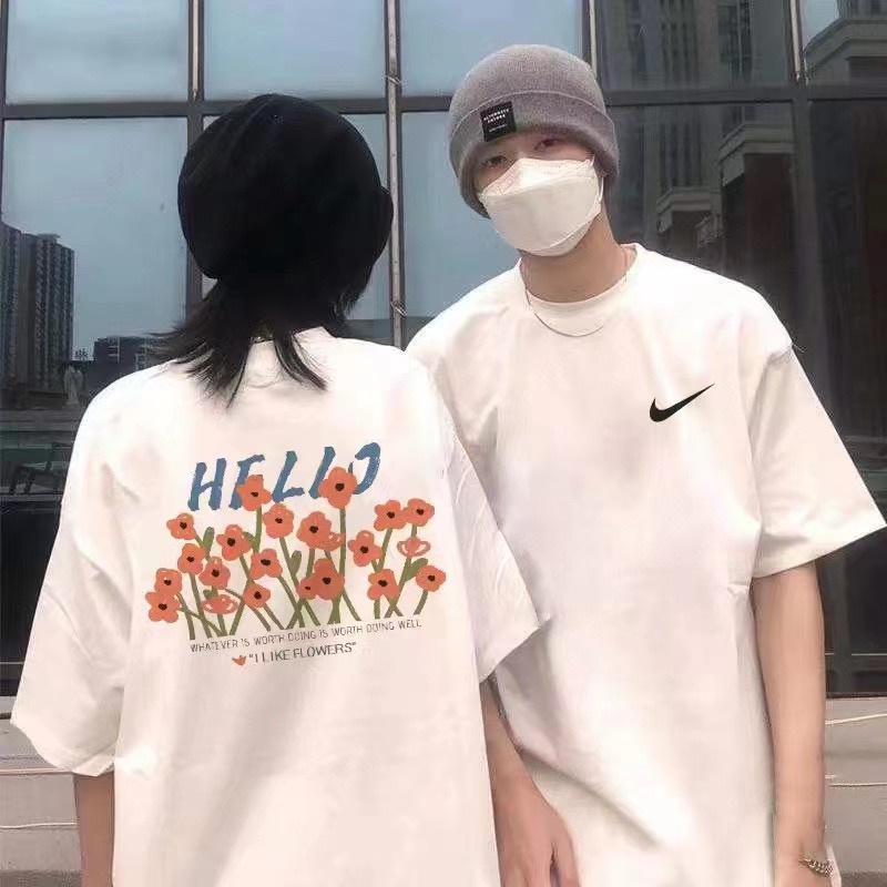 Áo Thun Tay Ngắn n88- Thời Trang Nam Nữ In Hoa Cổ Điển