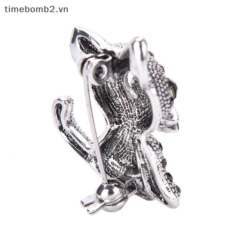 {Timebomb} Trâm Cài Áo Khoác Mạ Bạc Hình Mèo Nhỏ Dễ Thương Thời Trang Cổ Điển
