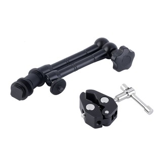 11'' Articulating Magic Arm+Super Clamp Crab Plier Clip for Camera Monitor