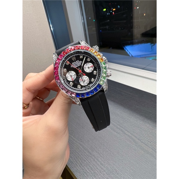 Đồng Hồ Đeo Tay Rolex Màu Cầu Vồng Chống Thấm Nước Dành Cho Nam