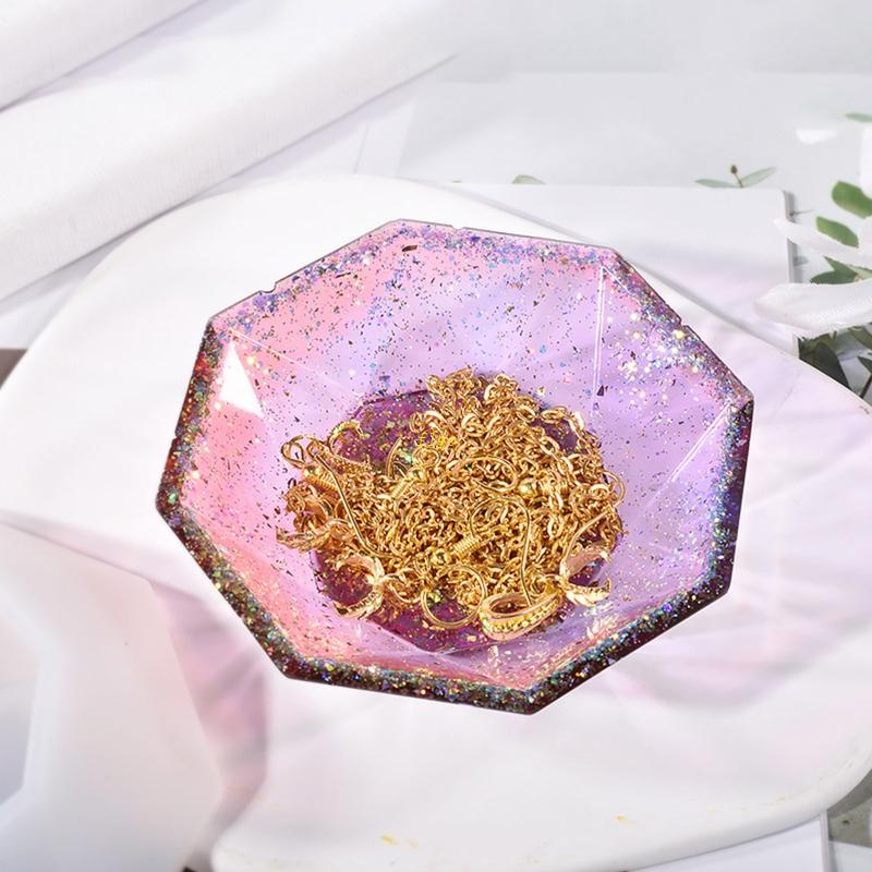 Khuôn Silicone Làm Trang Sức Thủ Công Hình Bát Giác