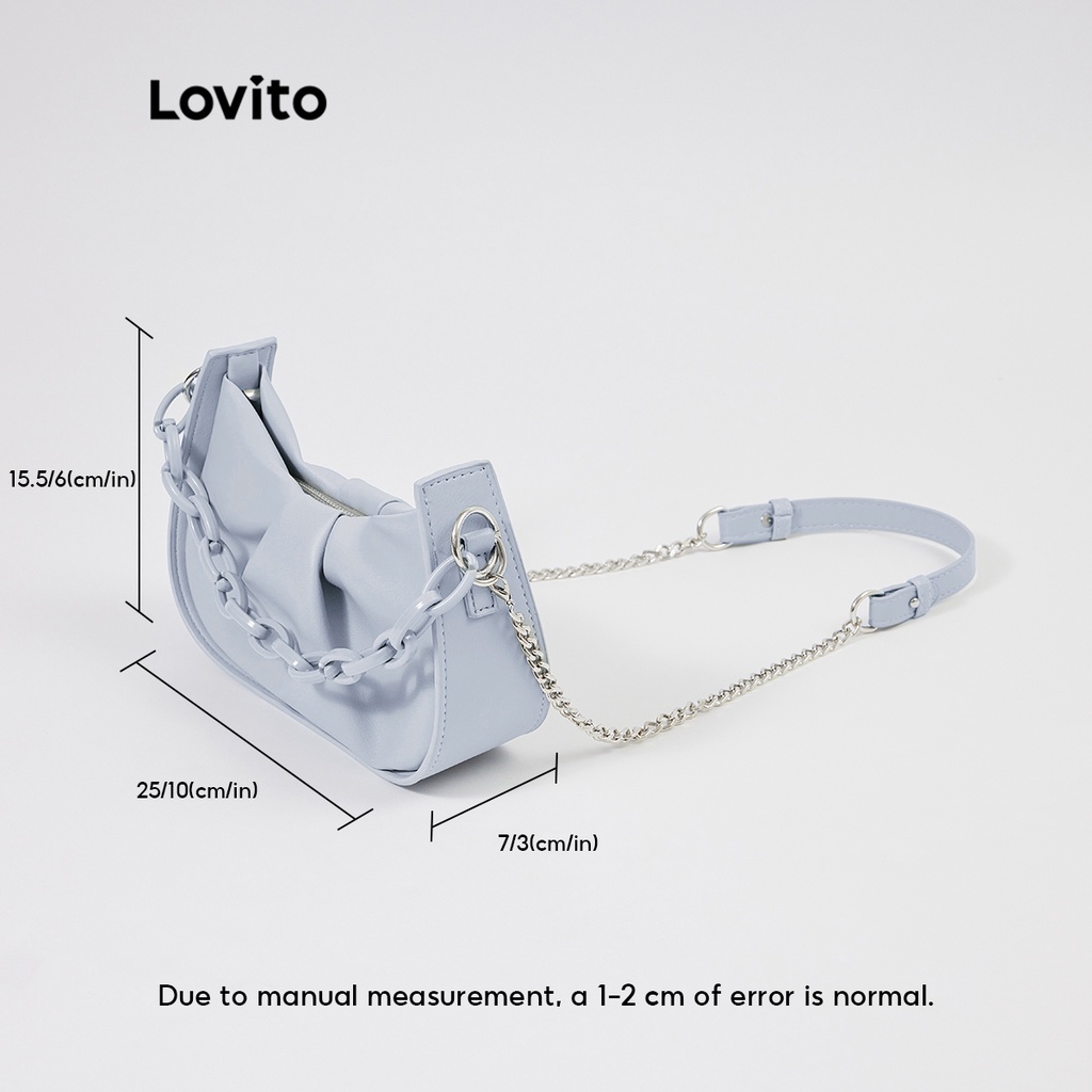 Túi Xách Da Pu Mềm Màu Trơn Phối Dây Xích Đôi Thời Trang Thường Ngày L244BA05