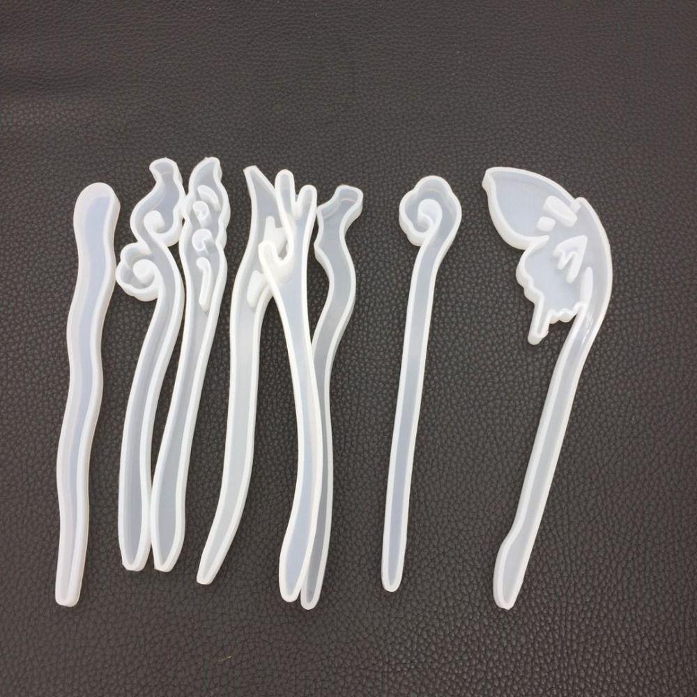 Bộ 4 Khuôn Silicone Làm Kẹp Tóc Trang Trí DIY