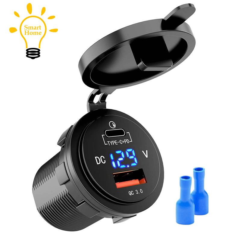 Tẩu Sạc Nhanh 18W 3.0 48W Type-C PD Cho Xe Hơi / Tàu Thuyền / RV / Xe Máy
