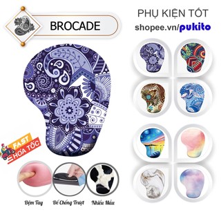 Lót chuột máy tính có đệm tay mouse pad flower silicon 3d cute