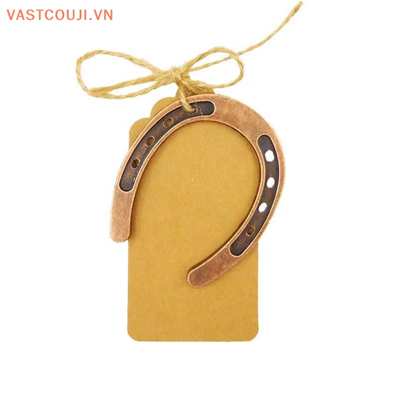 1 Thẻ Giấy Kraft Hợp Kim Kẽm 60 * 70mm In Hình Ngựa Trang Trí Trang Sức Đám Cưới DIY