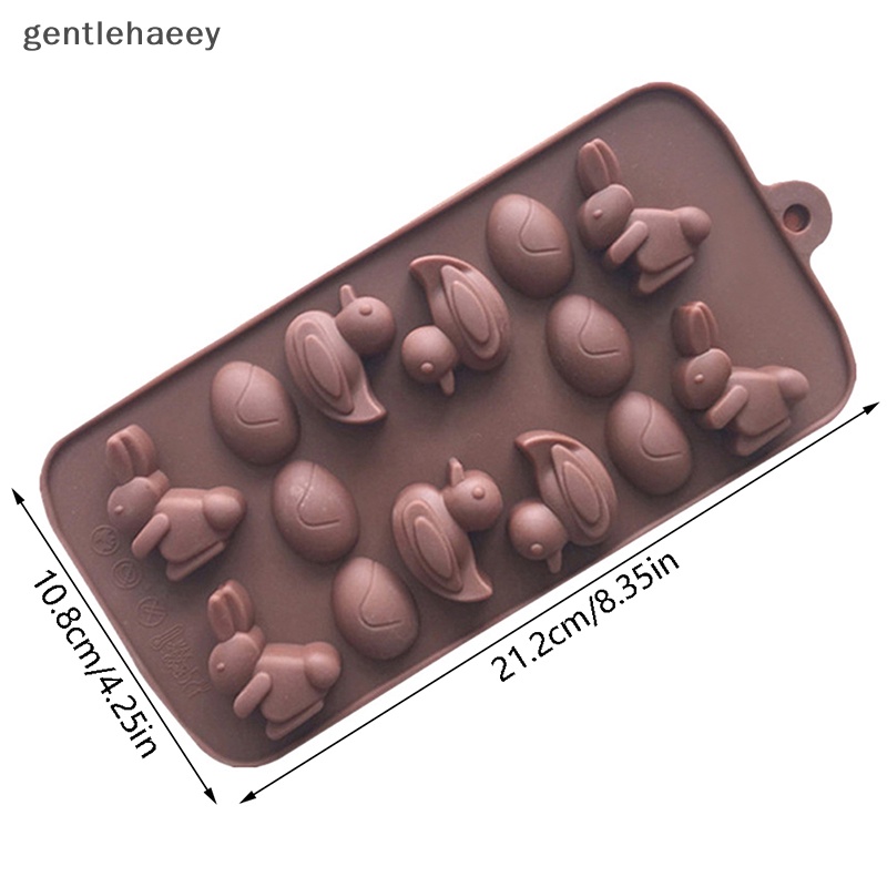 1 Khuôn Làm Bánh 14 Ngăn Hình Thỏ / Vịt Bằng Silicone Diy