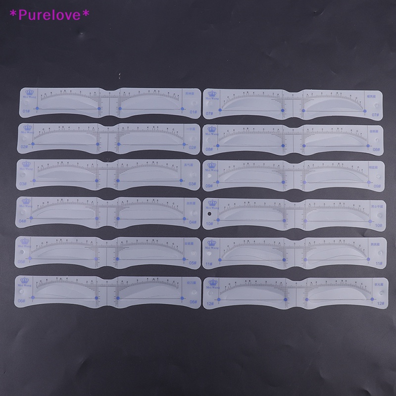 Set 12 Khuôn Kẻ Lông Mày Tiện Dụng Chất Lượng Cao Mới