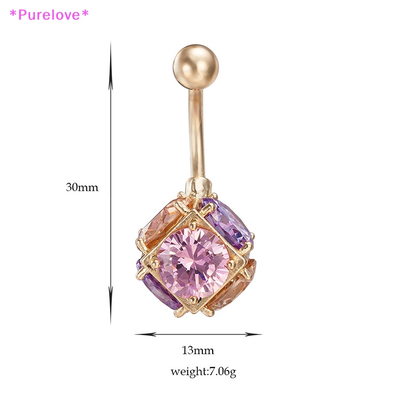 Khuyên Rốn Đính Đá Lấp Lánh Phong Cách Retro Cho Nữ Mới